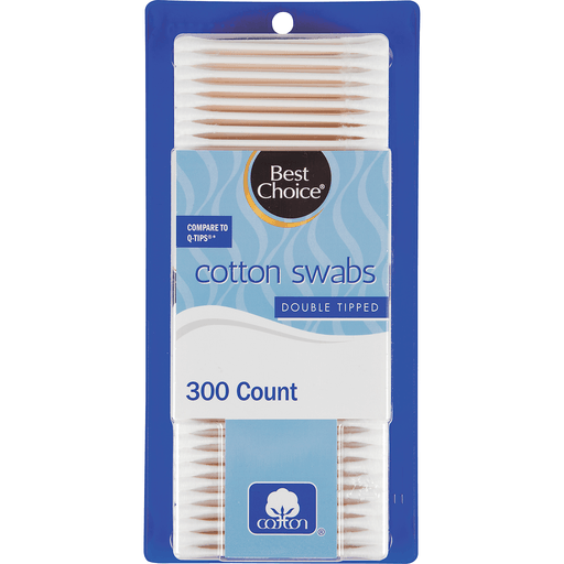 slide 1 of 1, Best Choice Cotton Swabs, 300 ct