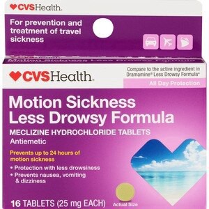 slide 1 of 2, CVS Health Motion Sickness Less Drowsy Formula Tablets, 16 Ct, 1 ct
