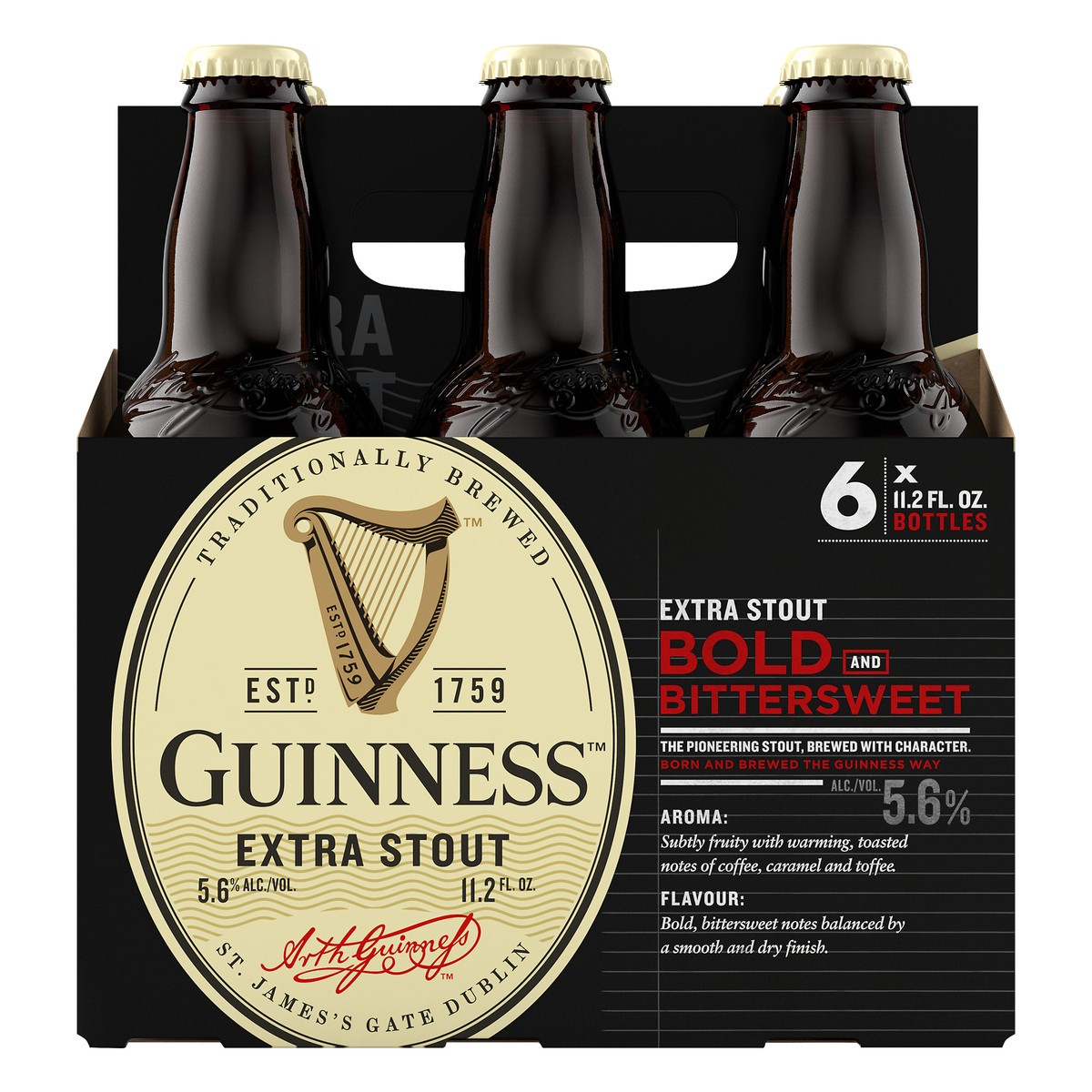 slide 1 of 89, Guinness Extra Stout Beer 6 ea, 11.2 fl oz