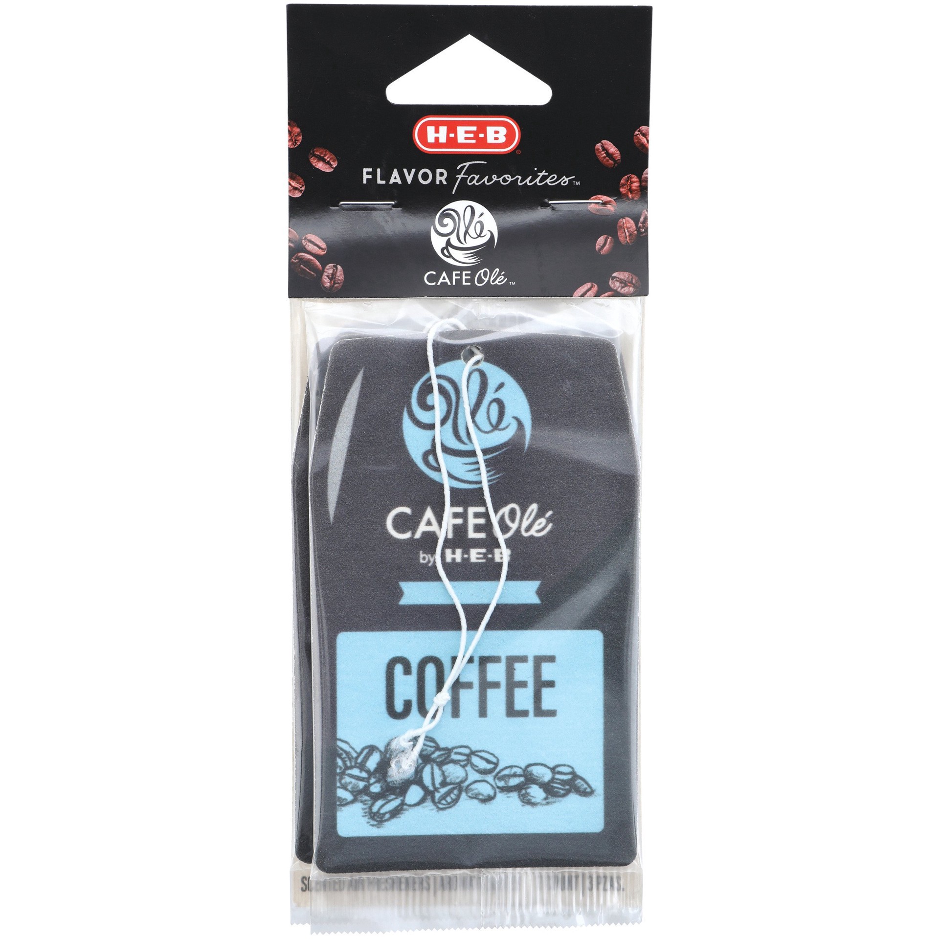 slide 1 of 1, H-E-B Flavor Favorites Car Air Fresheners - CAFE Olé Coffee, 3 ct
