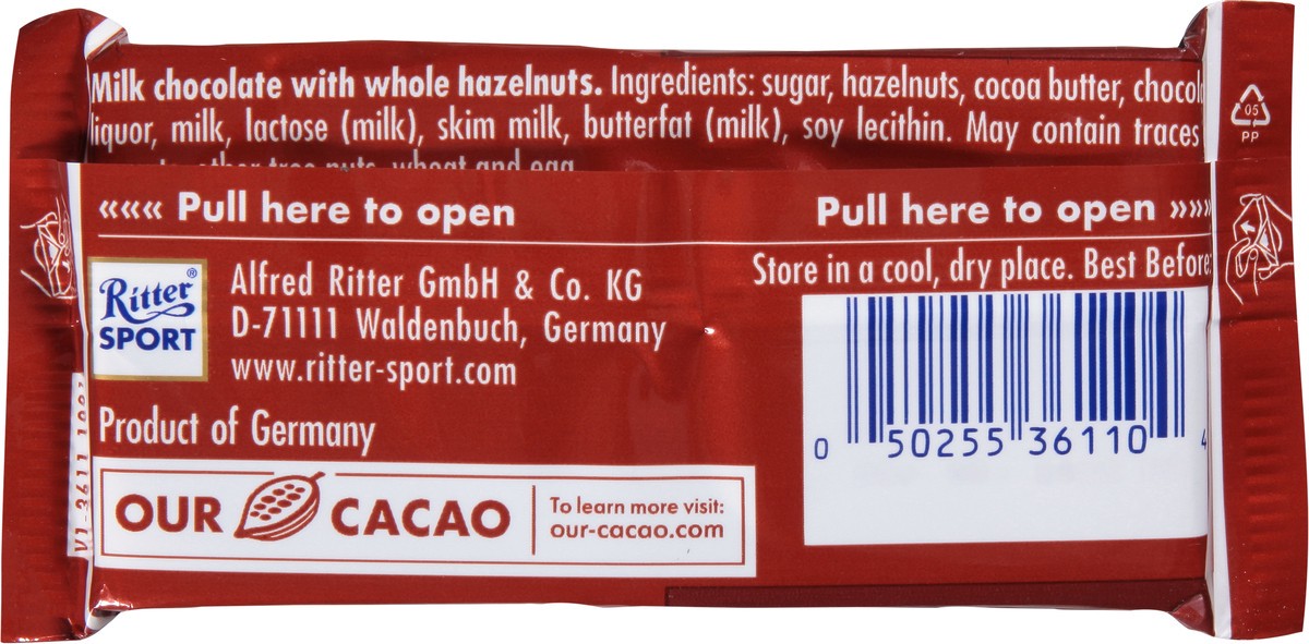 slide 5 of 9, RITTER SPORT Ritter Mini Bar- Milk Choc Hazelnut, 1.18 oz