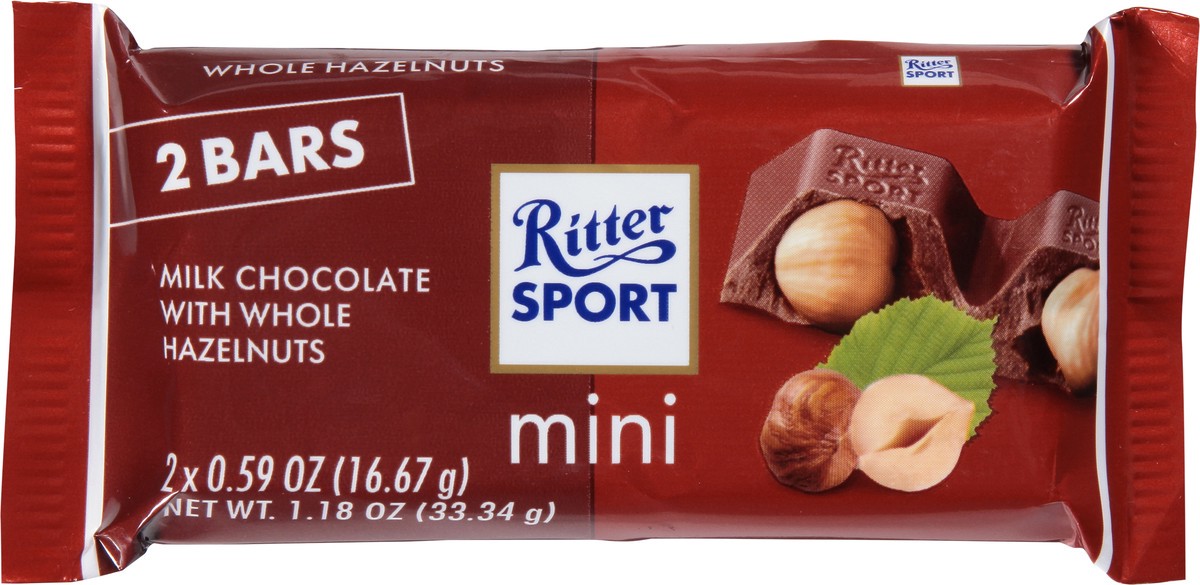 slide 6 of 9, RITTER SPORT Ritter Mini Bar- Milk Choc Hazelnut, 1.18 oz