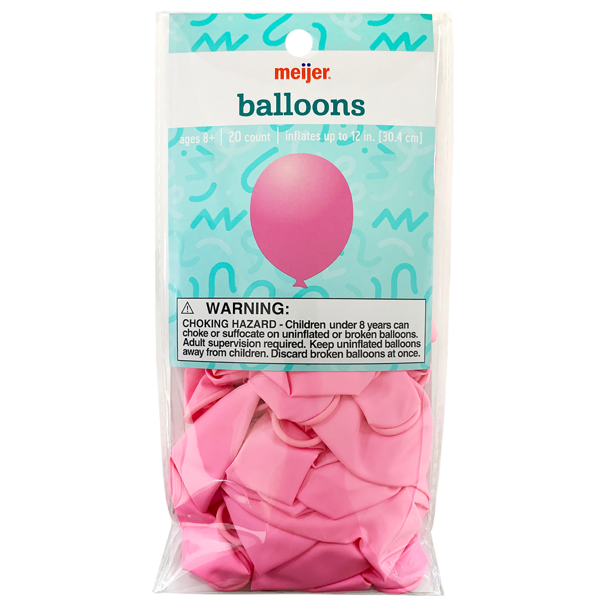 slide 1 of 2, Meijer Balloons, Pink, 20 ct