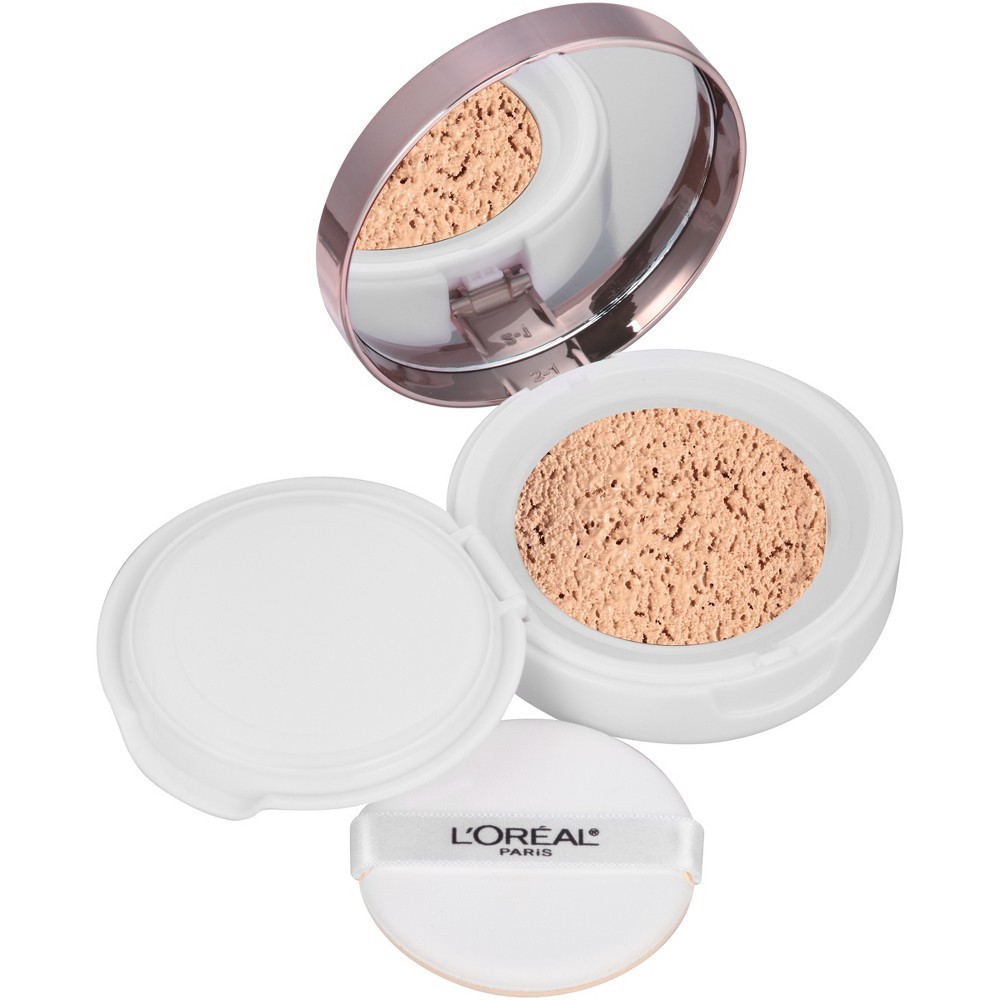 slide 6 of 7, L'Oréal Paris True Match Lumi Cushion Foundation W2 Light Ivory 0.51 oz. Compact, 0.51 fl oz