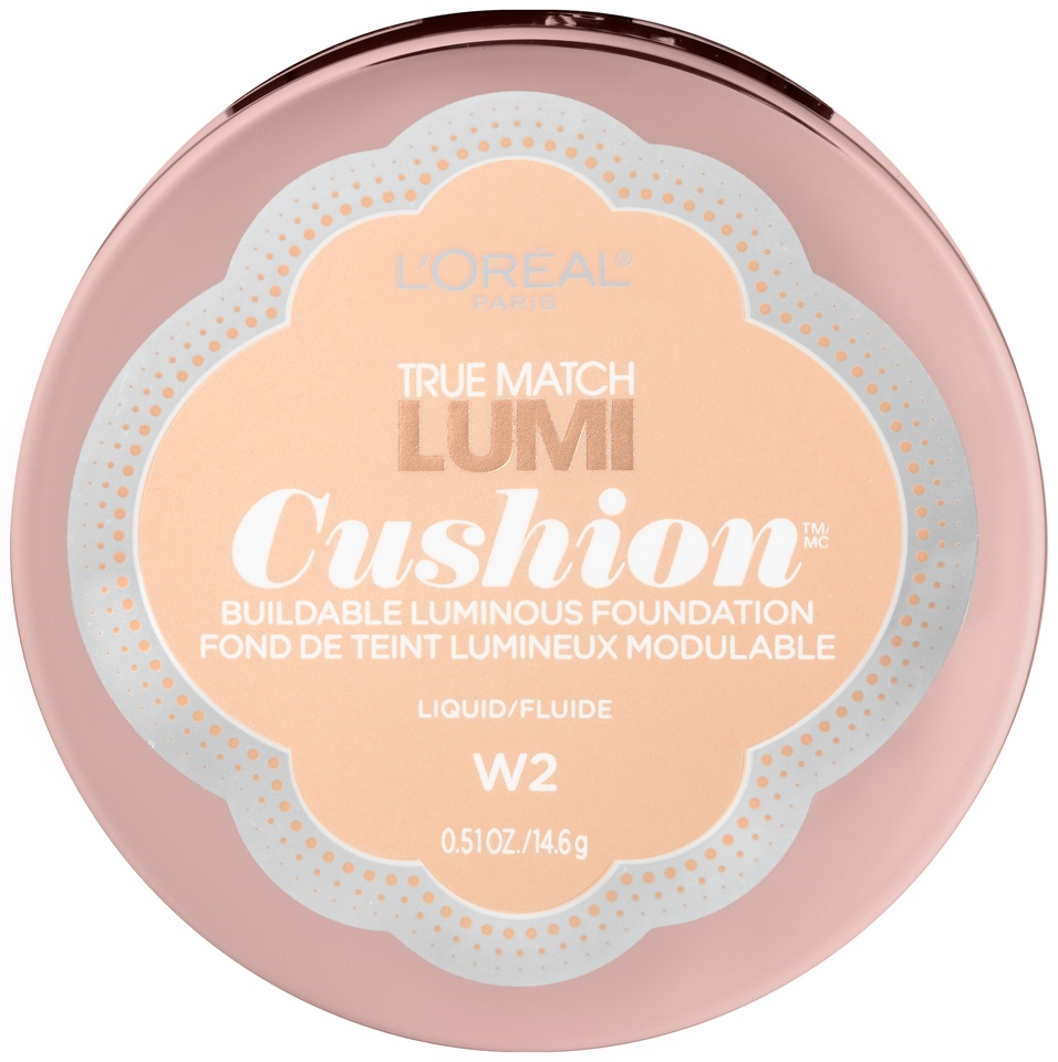 slide 1 of 7, L'Oréal Paris True Match Lumi Cushion Foundation W2 Light Ivory 0.51 oz. Compact, 0.51 fl oz