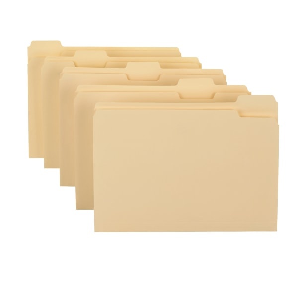 slide 1 of 1, Office Depot Brand Manila File Folders, 3/4'' Expansion, 1/5 Cut, Letter Size, Pack Of 100 Folders, 100 ct