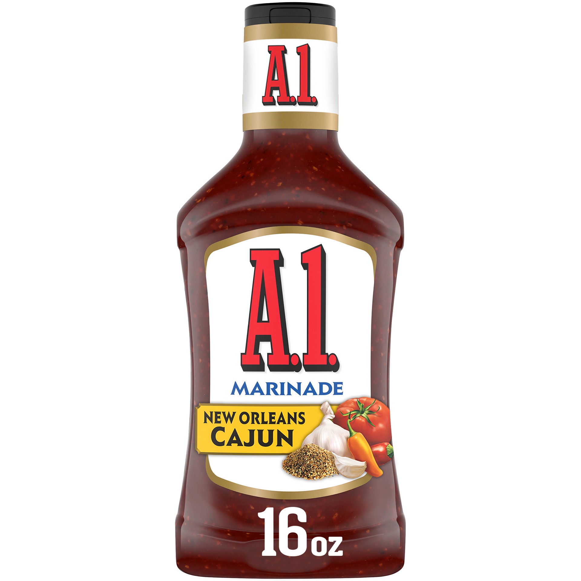 slide 1 of 9, A.1. New Orleans Cajun Marinade, 16 fl. oz. Bottle, 16 oz