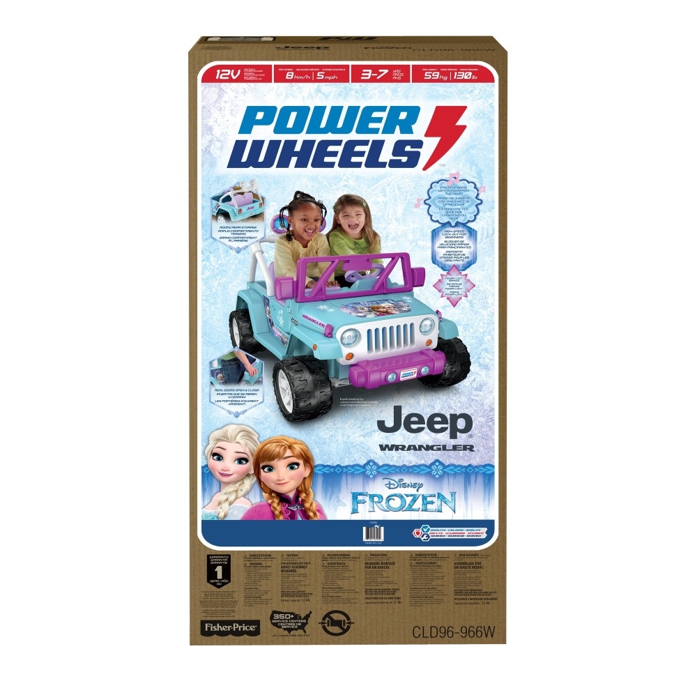 slide 1 of 1, Fisher-Price Power Wheels Disney Frozen Jeep Wrangler, 1 ct