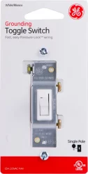 GE Grounding Toggle Switch - White