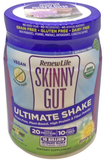 slide 1 of 1, Renew Life Skinny Gut Ultimate Vanilla Shake, 9.4 oz