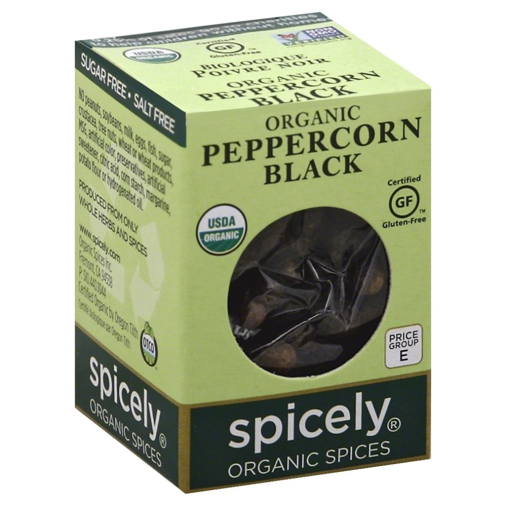 slide 1 of 4, Spicely Organic Spices Peppercorn 0.45 oz, 0.45 oz