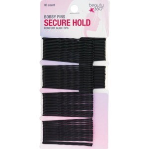 slide 1 of 1, Beauty 360 Secure Hold Black Bobby Pins, 90 ct