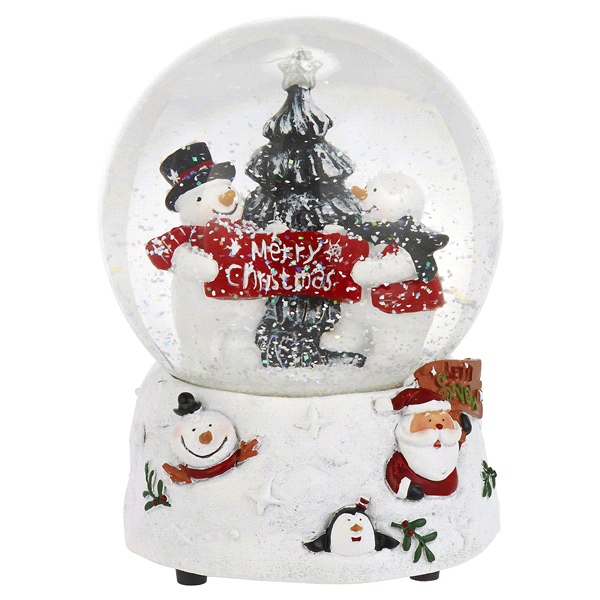 slide 1 of 1, December Home Waterglobe Snowman Merry Christmas with Music, Asst. Colors, 1 ct