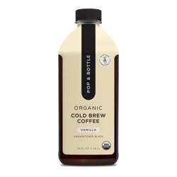 Pop & Bottle Organic Unsweetened Vanilla Cold Brew Coffee, 50 oz