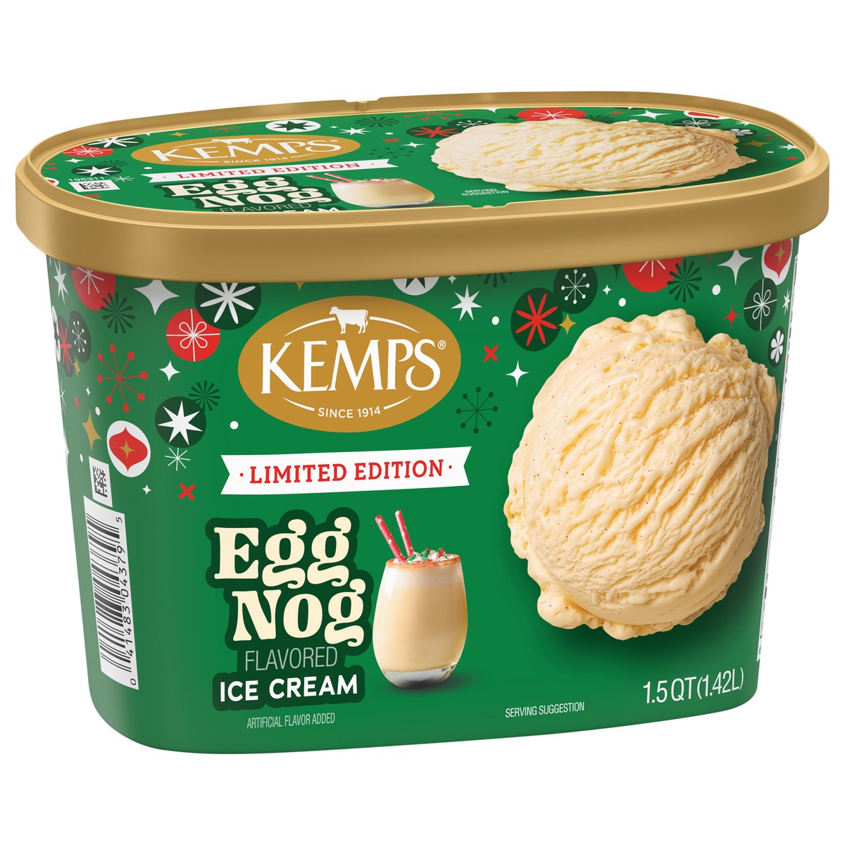 slide 2 of 4, Kemps Egg Nog Ice Cream 1.5 Quart, 1.5 qt