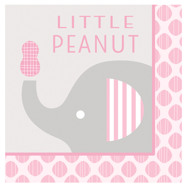 slide 1 of 1, Creative Converting Little Peanut - Girl''Little Peanut'' Luncheon Napkins, 16 ct