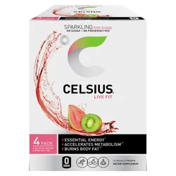 Celsius Energy Drink Sparkling Kiwi Guava 12 Fl Oz 4 Count
