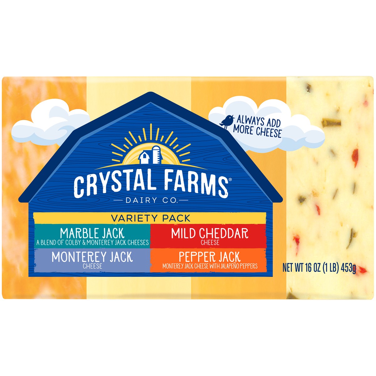 slide 3 of 4, Crystal Farms Cheese, 16 oz