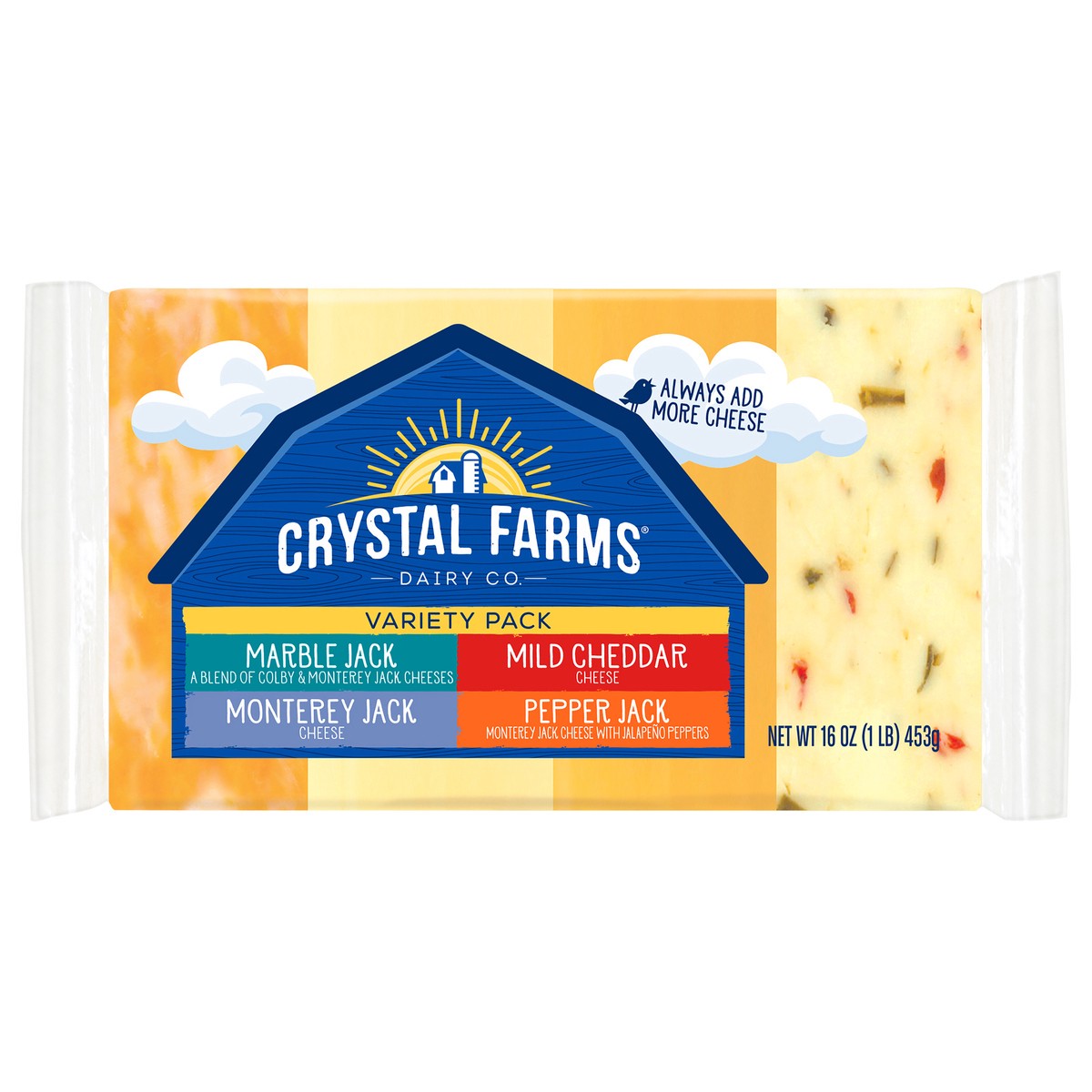 slide 1 of 4, Crystal Farms Cheese, 16 oz