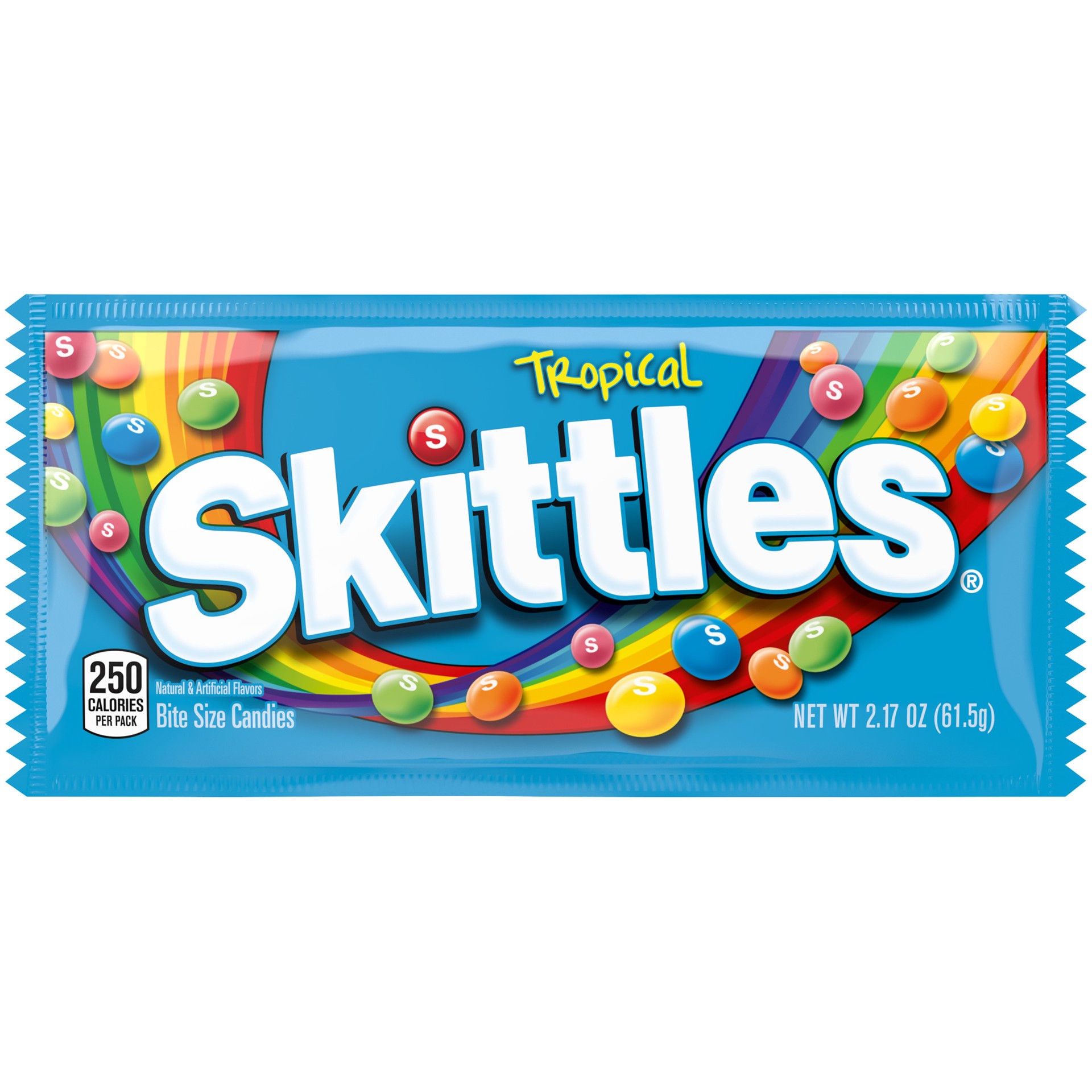 slide 1 of 5, Skittles Tropical Chewy Candy Single Pack, 2.17 ounce, 2.17 oz