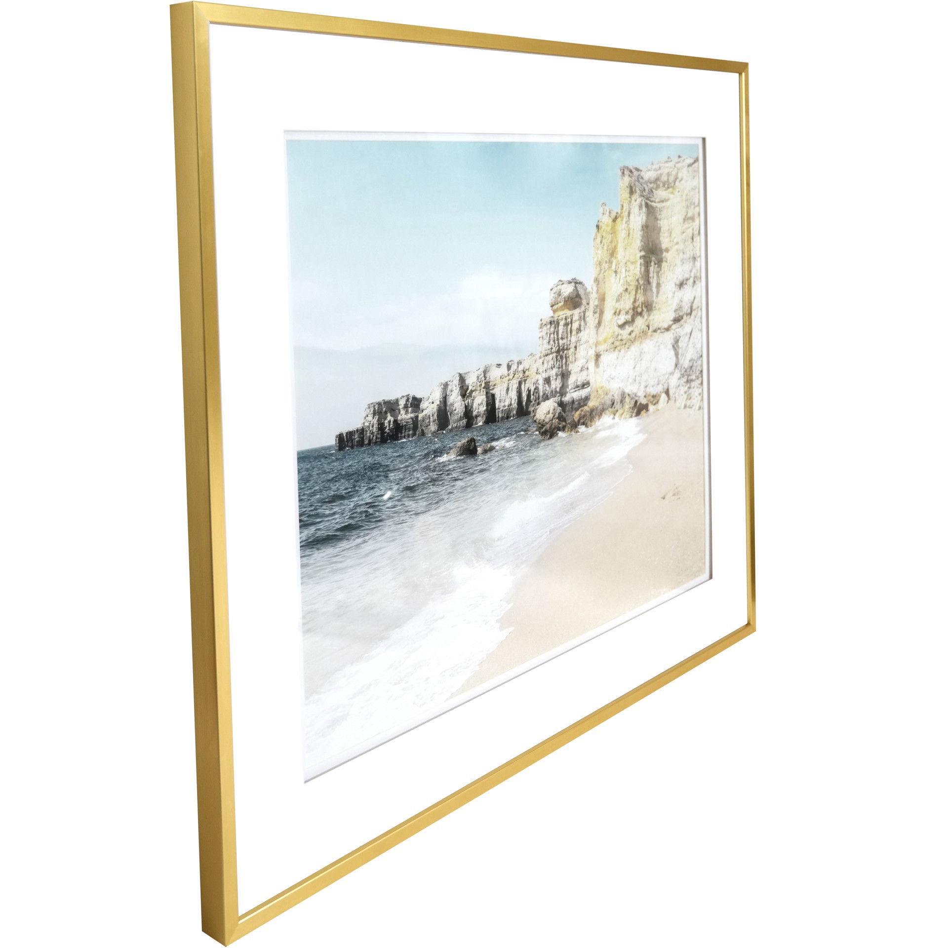 slide 2 of 4, Gallery Gold Frame With Mat By Studio Decor, 16 in x 20 in mat
