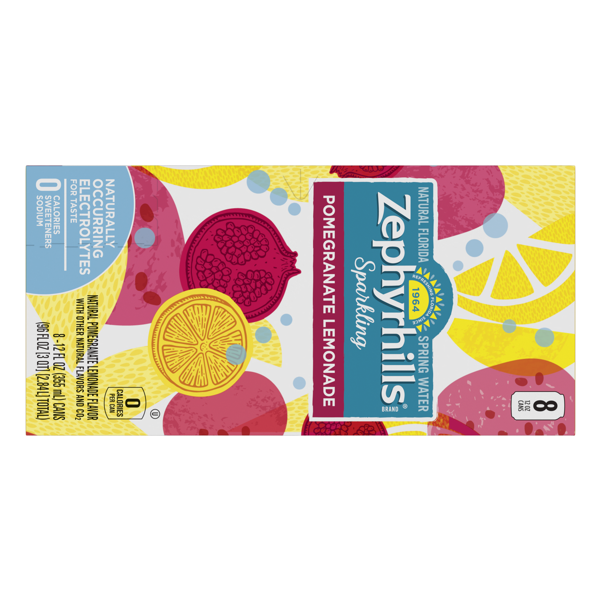 slide 1 of 5, Zephyrhills Sparkling Water, Pomegranate Lemonade- 12 oz, 12 oz