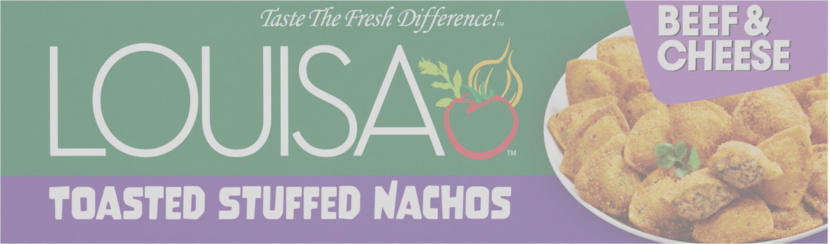 slide 7 of 11, Louisa Toasted Stuffed Nacho-Beef & Cheese, 14 oz