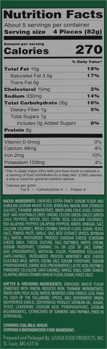 slide 4 of 11, Louisa Toasted Stuffed Nacho-Beef & Cheese, 14 oz