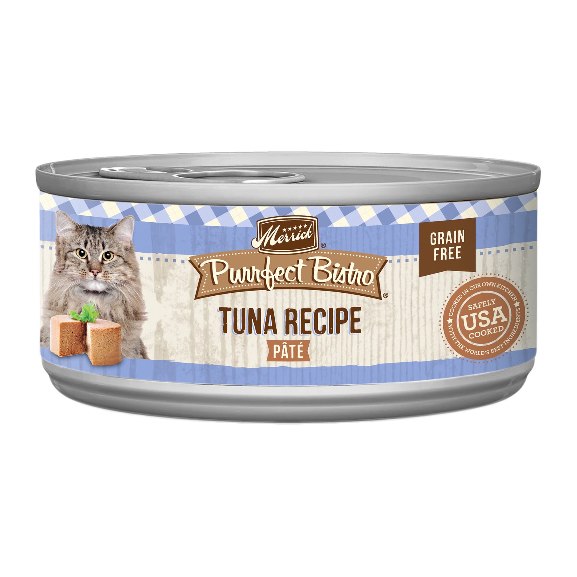 slide 1 of 7, Merrick Purrfect Bistro Grain Free Wet Cat Food Tuna Recipe Pate - 3 oz Can, 3 oz