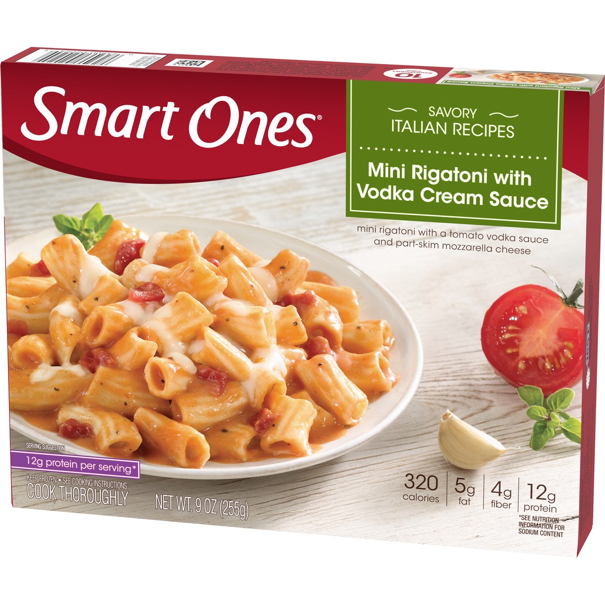 slide 3 of 9, Smart Ones Mini Rigatoni with Tomato Vodka Cream Sauce Frozen Meal, 9 oz Box, 9 oz