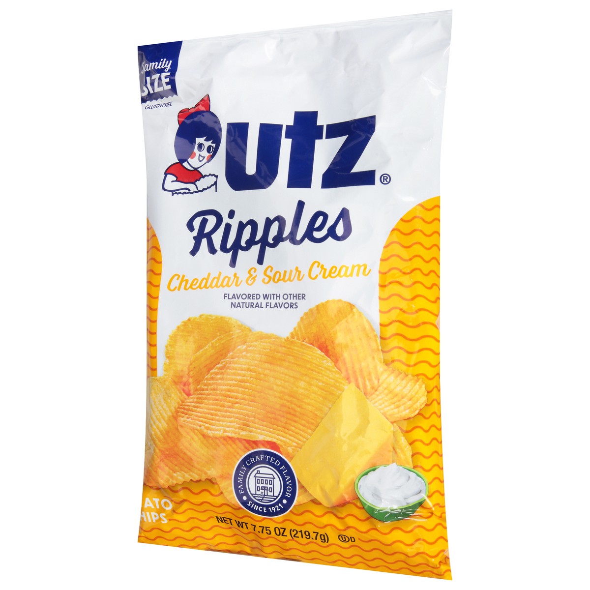 slide 6 of 9, Utz Cheddar & Sour Cream Ripple Chip, 7.75 oz