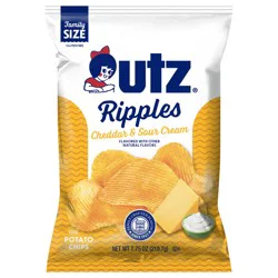 Utz Cheddar & Sour Cream Ripple Chip - 7.75 oz