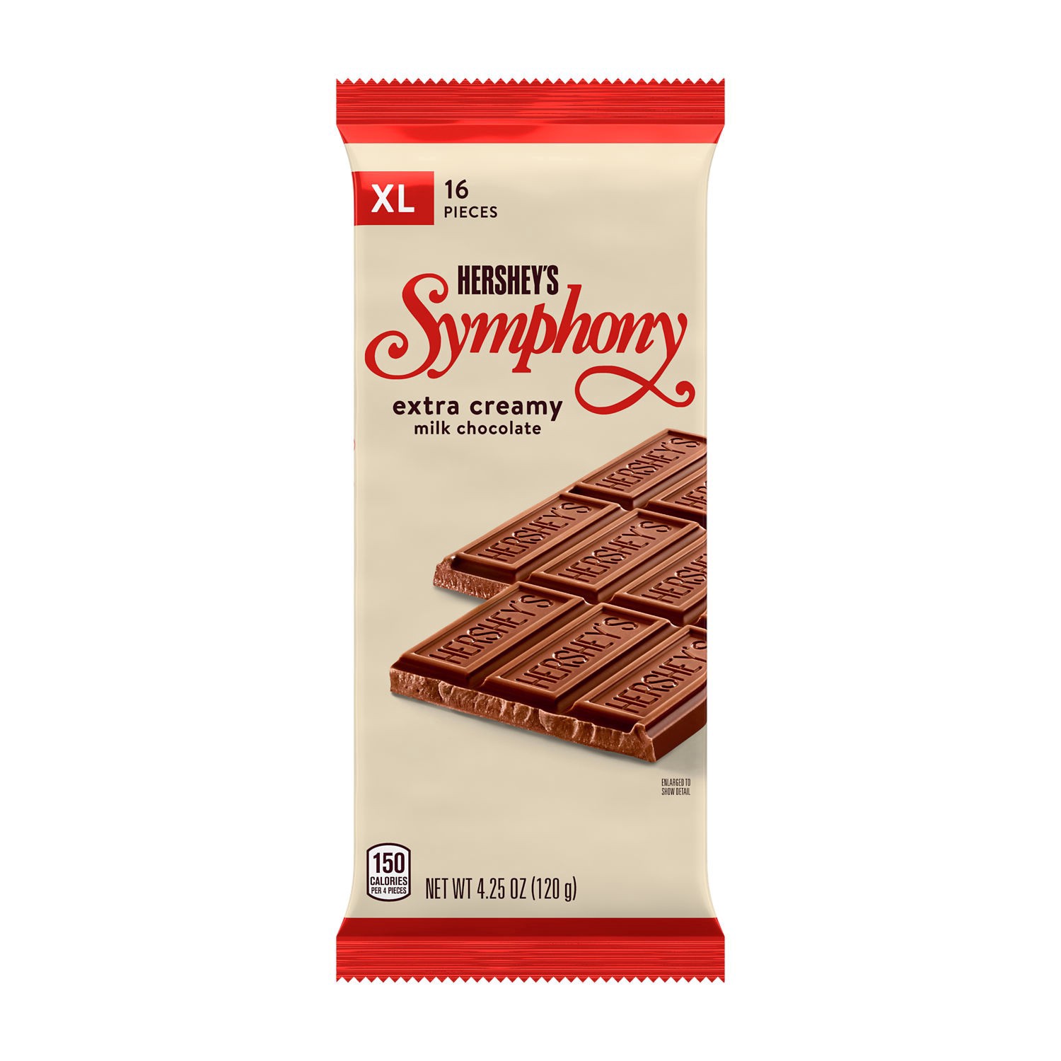 slide 1 of 9, HERSHEY'S SYMPHONY Extra Creamy Milk Chocolate XL Candy, 4.25 oz, Bar, 