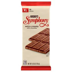 Hershey's Symphony Milk Chocolate XL Candy Bar, 4.25 oz (16 Pieces)