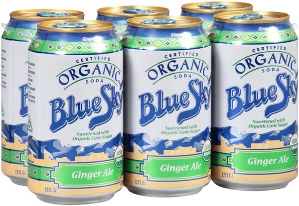 slide 1 of 4, Blue Sky Organic Ginger Ale - 6 ct; 12 fl oz, 1 ct