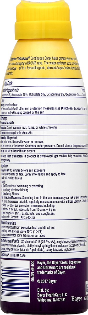 slide 4 of 5, Coppertone Ultra Guard Sunscreen Continuous Spray SPF 30, 5.5 oz