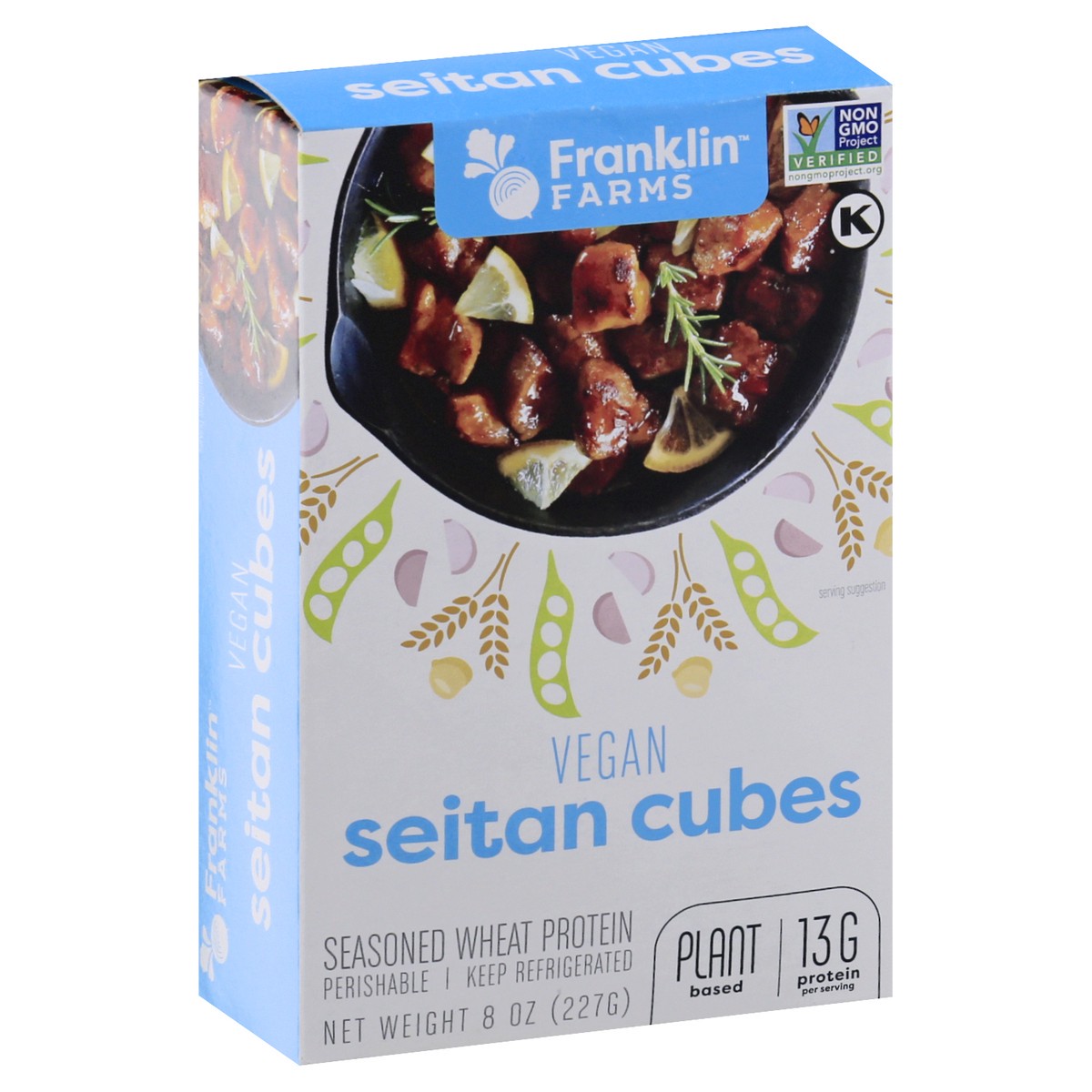 slide 4 of 13, Franklin Farms Traditional Seitan Cubes, 8 oz