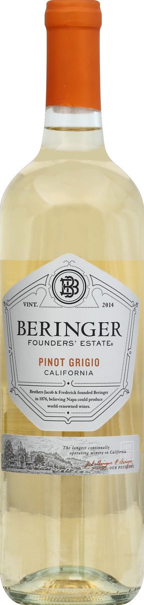 slide 2 of 2, Beringer Founders Pinot Grigio, 750 ml