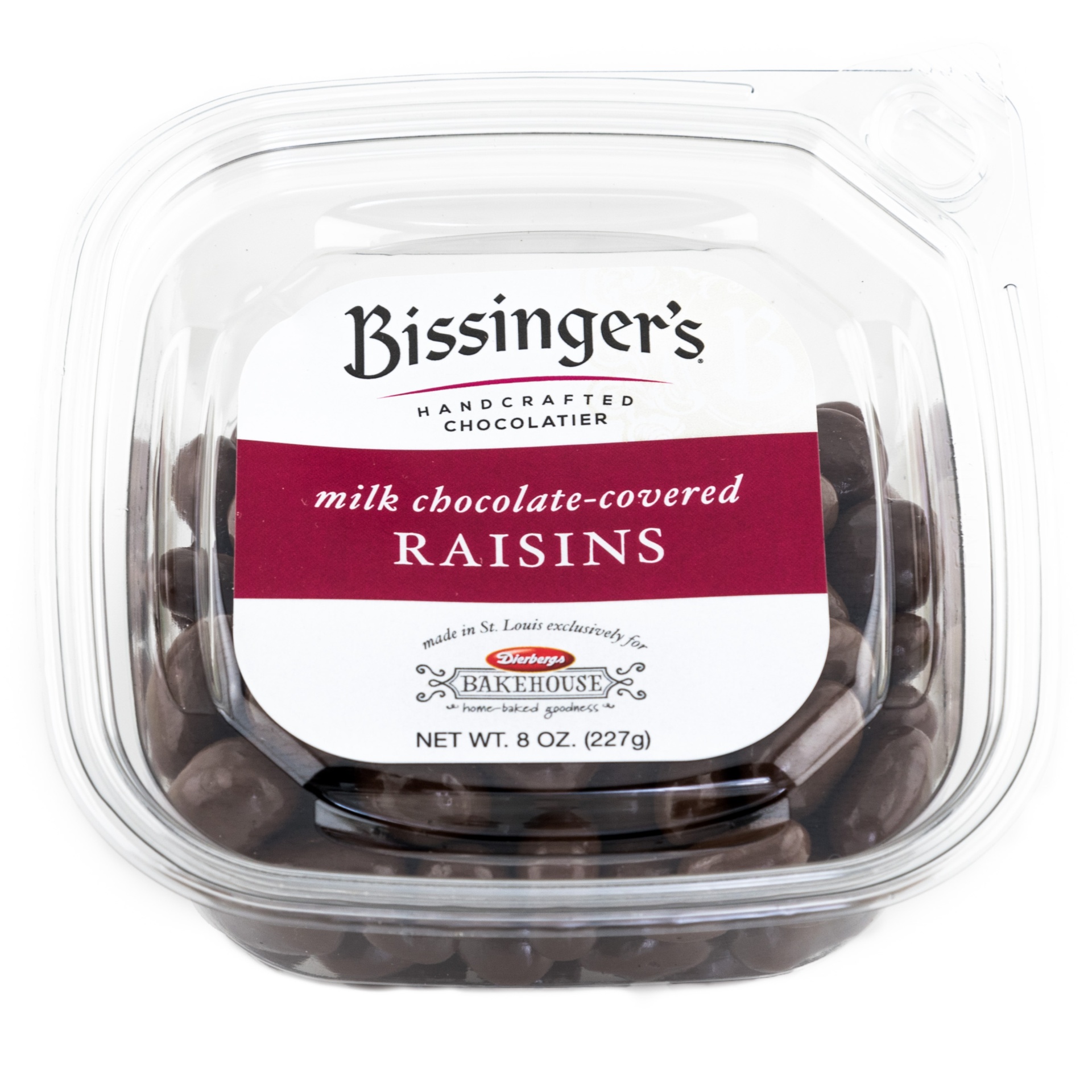 slide 1 of 1, Bissinger's Milk Chocolate Raisins, 8 oz