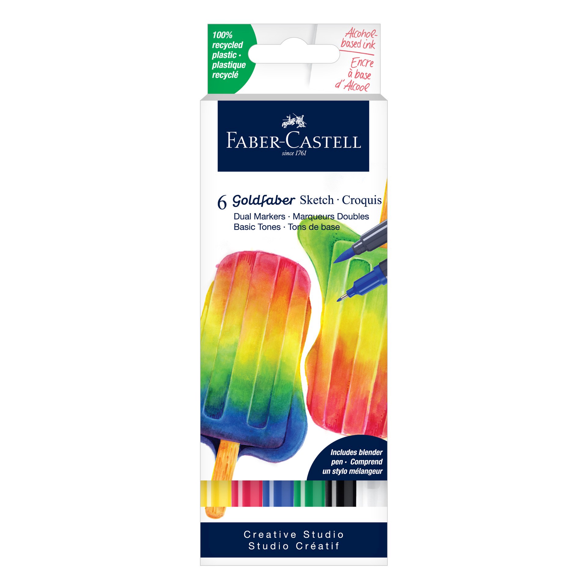 slide 5 of 5, Faber-Castell Goldfaber Sketch Basic Dual Tip Marker Set, 1 ct