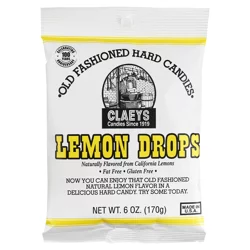 Claeys Lemon Drops Old Fashioned Hard Candies - 6 oz
