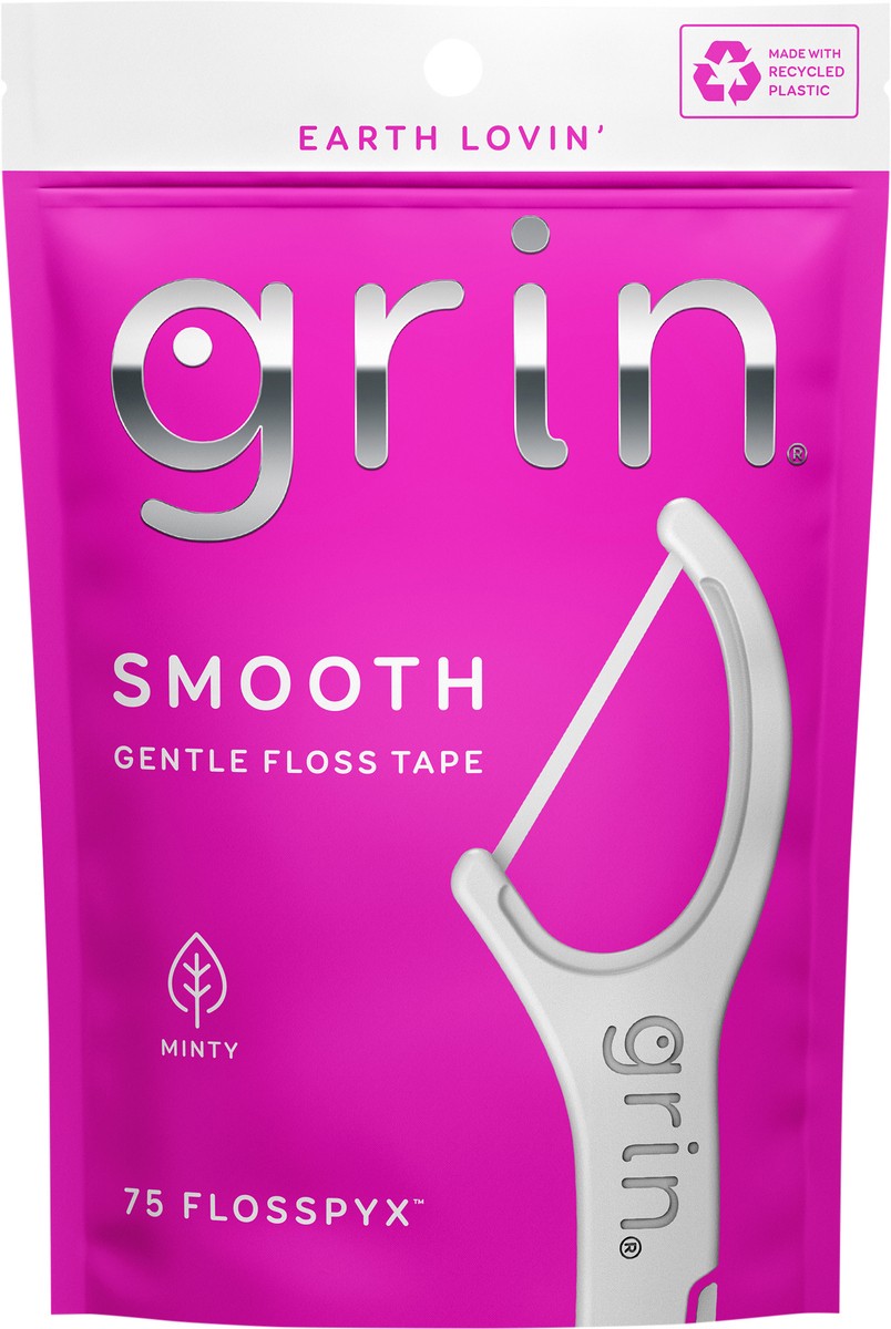 slide 1 of 10, Grin Smooth Minty Flosspyx 75 ea, 75 ct