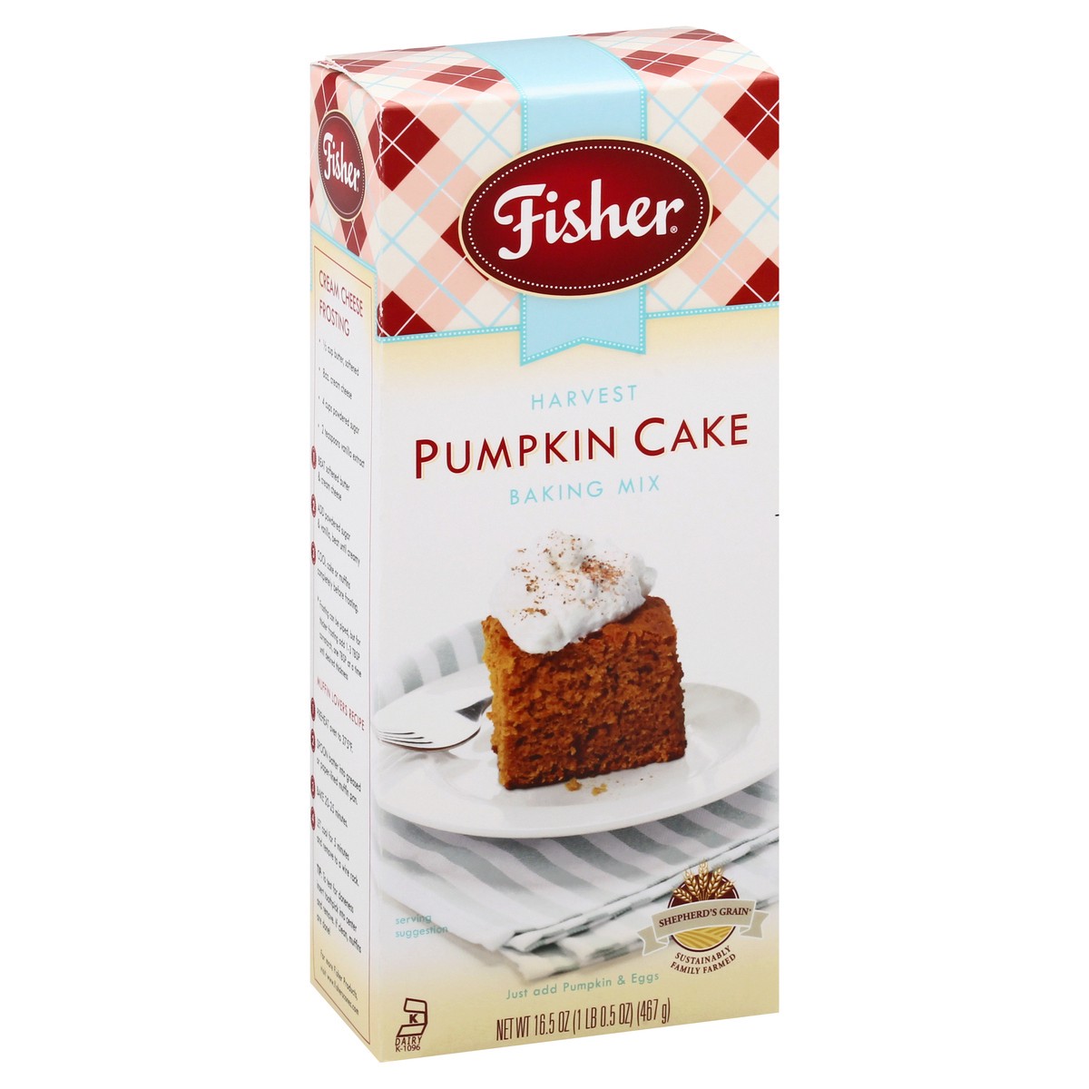 slide 2 of 9, Fisher Pumpkin Cake Baking Mix 16.5 oz, 16.5 oz
