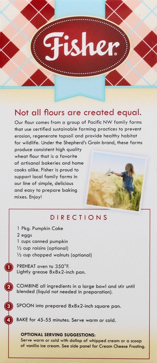 slide 5 of 9, Fisher Pumpkin Cake Baking Mix 16.5 oz, 16.5 oz