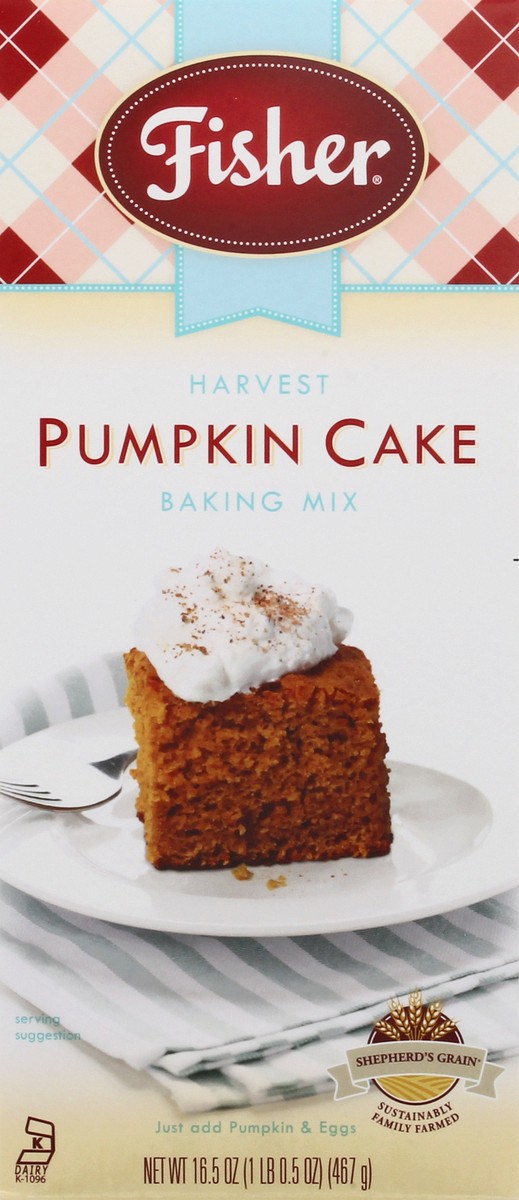 slide 6 of 9, Fisher Pumpkin Cake Baking Mix 16.5 oz, 16.5 oz