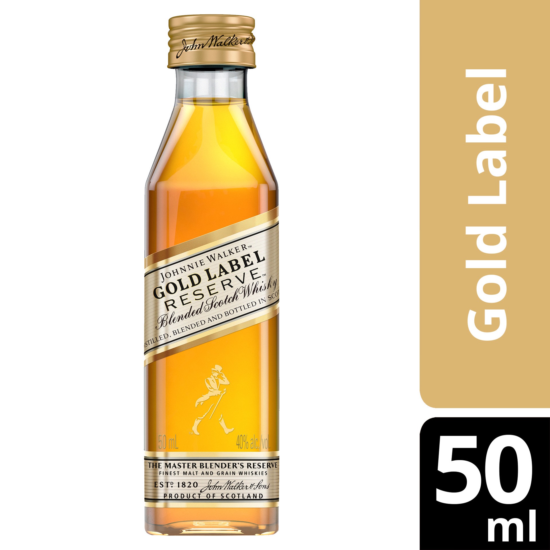 slide 3 of 3, Johnnie Walker Gold Label Reserve Blended Scotch Whisky, 50 mL, 50 ml
