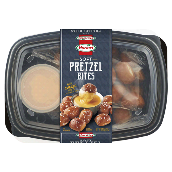 slide 1 of 1, Hormel Soft Pretzel Bites & Cheese Tray, 8.1 oz