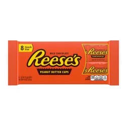 Reese's Milk Chocolate Peanut Butter Snack Size Cups, Candy Packs, 0.55 oz (8 Count)