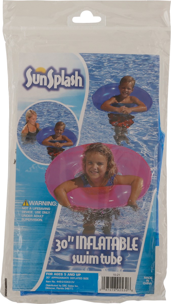 slide 2 of 11, SunSplash 30 Inch Inflatable Swim Tube 1 ea, 1 ct