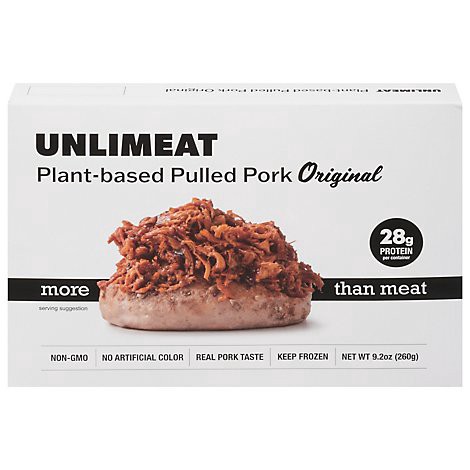slide 1 of 1, UNLIMEAT Plant Based Original Pork Pulled Frozen Meatless Box - 9.2 Oz, 9.2 oz